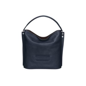 Bolsa De Hombro Longchamp Cuero Azules | 268597QAY