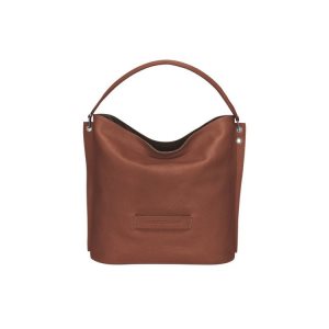 Bolsa De Hombro Longchamp Cuero Marrones | 856734CPX