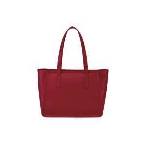 Bolsa De Hombro Longchamp Cuero Rojas | 297845THY