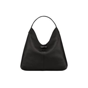 Bolsa De Hombro Longchamp Hobo Xl Cuero Negras | 501348LFI