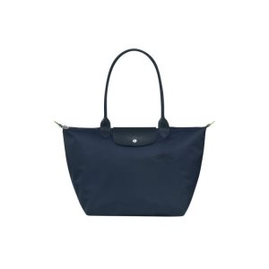 Bolsa De Hombro Longchamp L Recycled canvas Azul Marino | 137805FVS