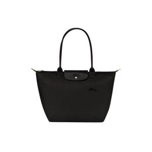 Bolsa De Hombro Longchamp L Recycled canvas Negras | 729361MPR
