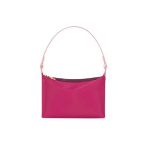 Bolsa De Hombro Longchamp Lona Fucsia | 762015GRT