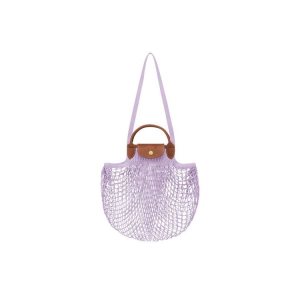 Bolsa De Hombro Longchamp Lona Moradas | 653197USY