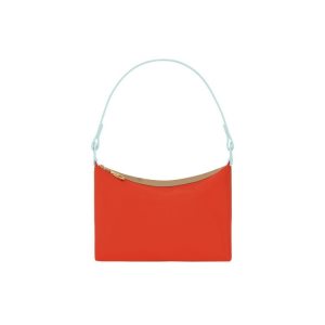 Bolsa De Hombro Longchamp Lona Naranjas | 165823IQK