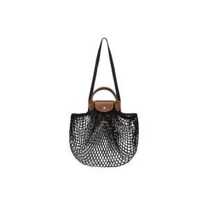 Bolsa De Hombro Longchamp Lona Negras | 673541ILR