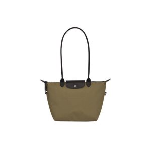 Bolsa De Hombro Longchamp Long Recycled canvas Kaki | 503921WAK