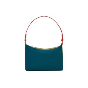 Bolsa De Hombro Longchamp Ocean Lona Azules | 702165GFP