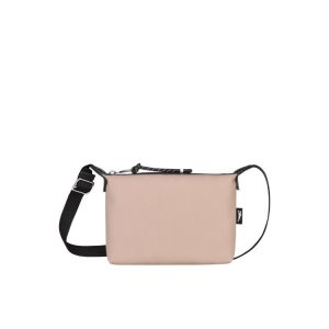 Bolsa De Hombro Longchamp Pouch Hawthorn Recycled canvas Rosas | 856039ZOR