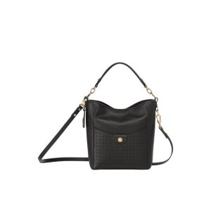 Bolsa De Hombro Longchamp S Cuero Negras | 031254OBV