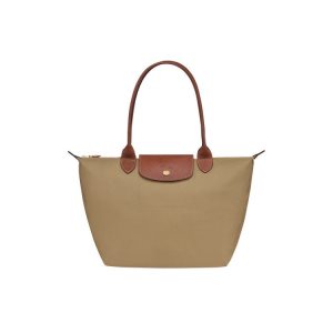 Bolsa De Hombro Longchamp S Desert Recycled canvas Kaki | 397258XID