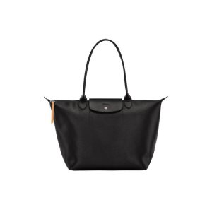 Bolsa De Hombro Longchamp Shopping L Lona Negras | 160753BXY
