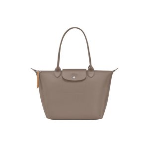 Bolsa De Hombro Longchamp Shopping S Lona Gris Marrones | 468307TKY