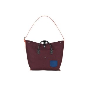 Bolsa De Hombro Longchamp Xl Lona Burdeos | 279503HAI