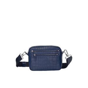 Bolsos Cruzados Longchamp Cuero Azul Marino | 057413IZK