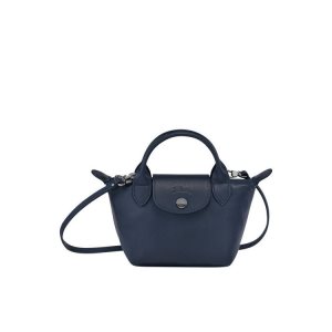 Bolsos Cruzados Longchamp Cuero Azul Marino | 072831AXC