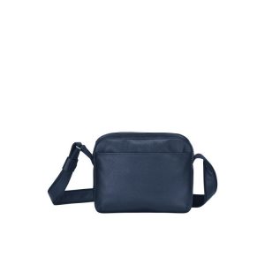 Bolsos Cruzados Longchamp Cuero Azul Marino | 190428RHY