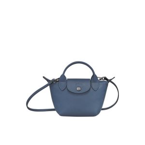 Bolsos Cruzados Longchamp Cuero Azules | 316948QSC