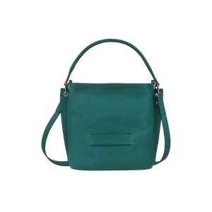 Bolsos Cruzados Longchamp Cuero Gris Verde | 238950BSP