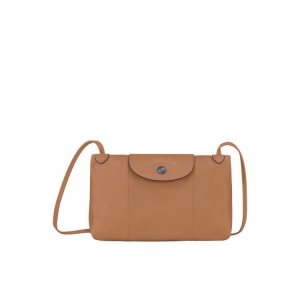 Bolsos Cruzados Longchamp Hazelnut Cuero Beige | 980173NDX