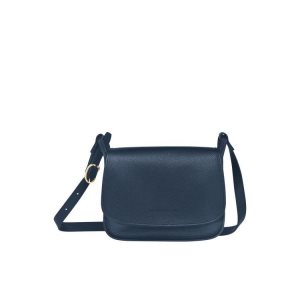 Bolsos Cruzados Longchamp M Cuero Azul Marino | 207398GRQ