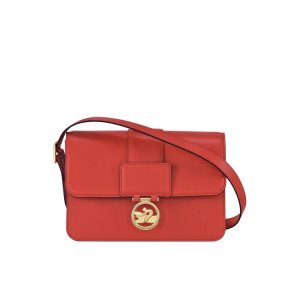 Bolsos Cruzados Longchamp M Cuero Naranjas | 480162LMS