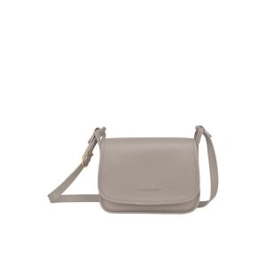 Bolsos Cruzados Longchamp M Turtledove Cuero Gris | 850423DMV