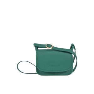 Bolsos Cruzados Longchamp S Cuero Gris Verde | 569142CBW