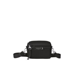 Bolsos Cruzados Longchamp S Recycled canvas Negras | 657942KEU