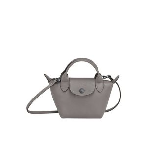 Bolsos Cruzados Longchamp Turtledove Cuero Gris | 792510KEP