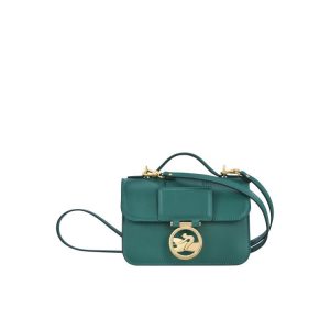 Bolsos Cruzados Longchamp Xs Cuero Gris Verde | 271034VLW
