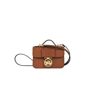 Bolsos Cruzados Longchamp Xs Cuero Marrones | 160548ODV