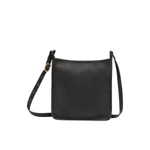 Bolsos Cruzados Longchamp Zipped L Cuero Negras | 942580DOH