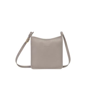 Bolsos Cruzados Longchamp Zipped L Turtledove Cuero Gris | 719534RDB