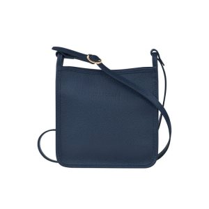 Bolsos Cruzados Longchamp Zipped S Cuero Azul Marino | 305721NKZ
