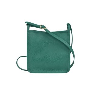 Bolsos Cruzados Longchamp Zipped S Cuero Gris Verde | 960524MNA