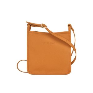 Bolsos Cruzados Longchamp Zipped S Saffron Cuero Naranjas | 470916QNB