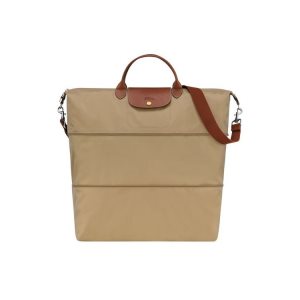 Bolsos De Viaje Longchamp Expandable Desert Recycled canvas Kaki | 218640HPL