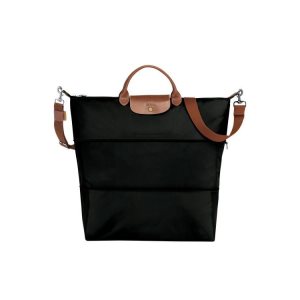 Bolsos De Viaje Longchamp Expandable Recycled canvas Negras | 683972YHW