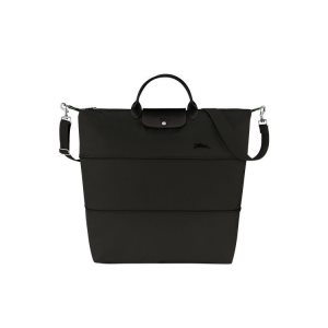 Bolsos De Viaje Longchamp Expandable Recycled canvas Negras | 921675PDQ