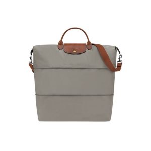 Bolsos De Viaje Longchamp Expandable Turtledove Recycled canvas Gris | 936852CAP