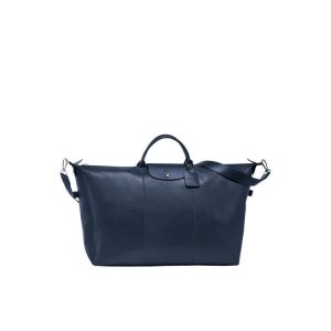 Bolsos De Viaje Longchamp L Cuero Azul Marino | 654271NBF