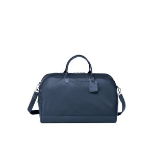 Bolsos De Viaje Longchamp L Cuero Azul Marino | 729048ATK