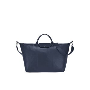Bolsos De Viaje Longchamp L Cuero Azul Marino | 837124EAB