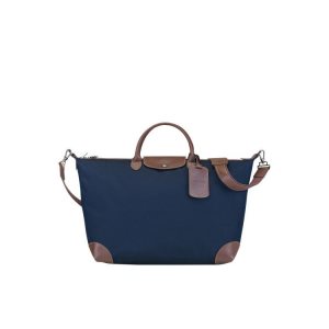 Bolsos De Viaje Longchamp L Lona Azules | 401863EHT