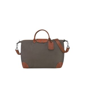 Bolsos De Viaje Longchamp L Lona Marrones | 146750WXK