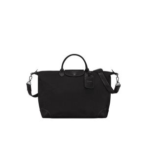 Bolsos De Viaje Longchamp L Lona Negras | 862973NTY
