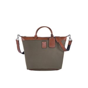 Bolsos De Viaje Longchamp Lona Marrones | 809315FTP