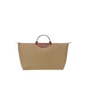 Bolsos De Viaje Longchamp Xl Desert Recycled canvas Kaki | 785436OJH