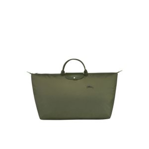 Bolsos De Viaje Longchamp Xl Forest Recycled canvas Verde | 637184TRK